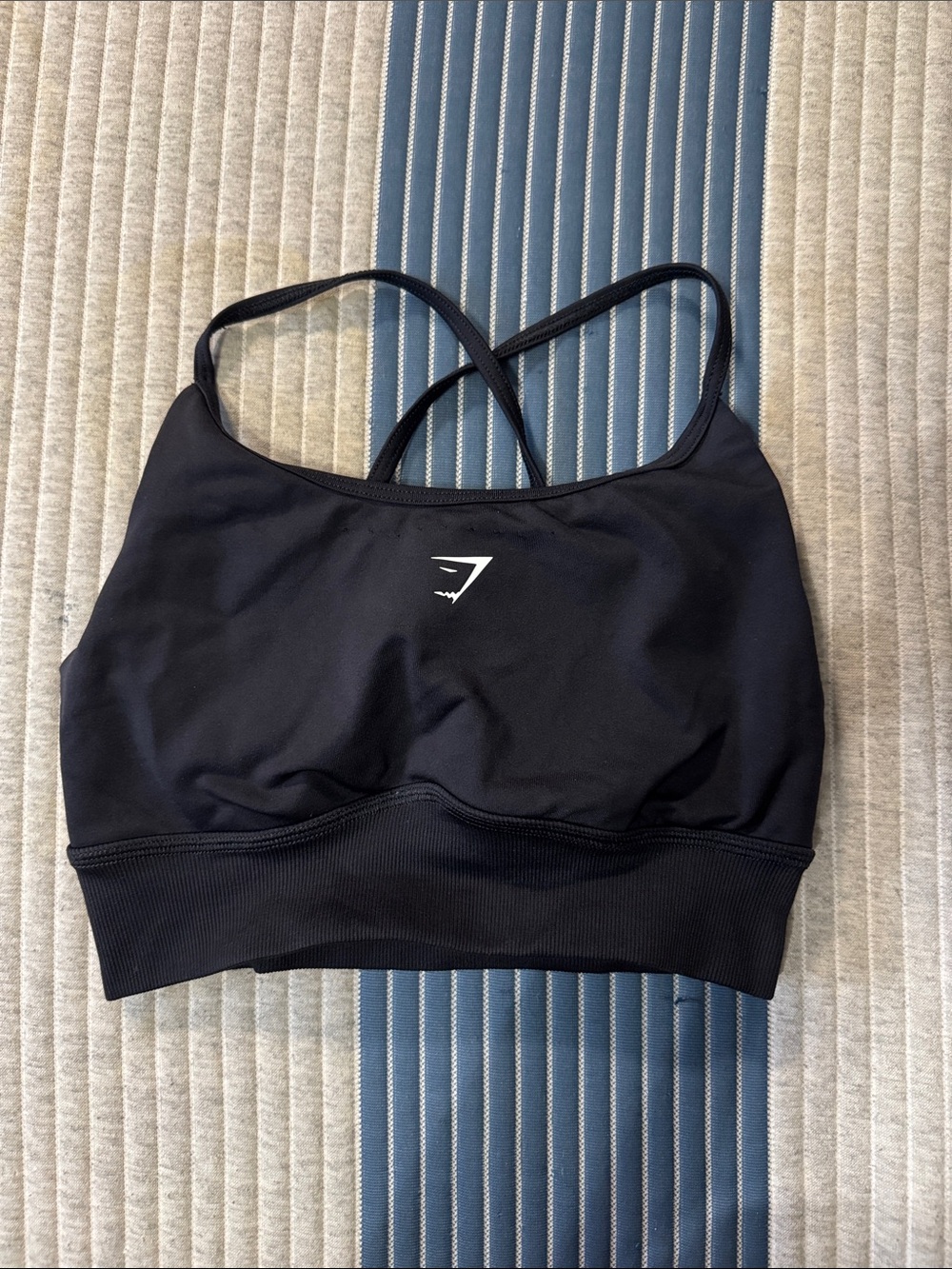 Gymshark Black Strappy Cross-Back Sports Bra